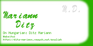 mariann ditz business card